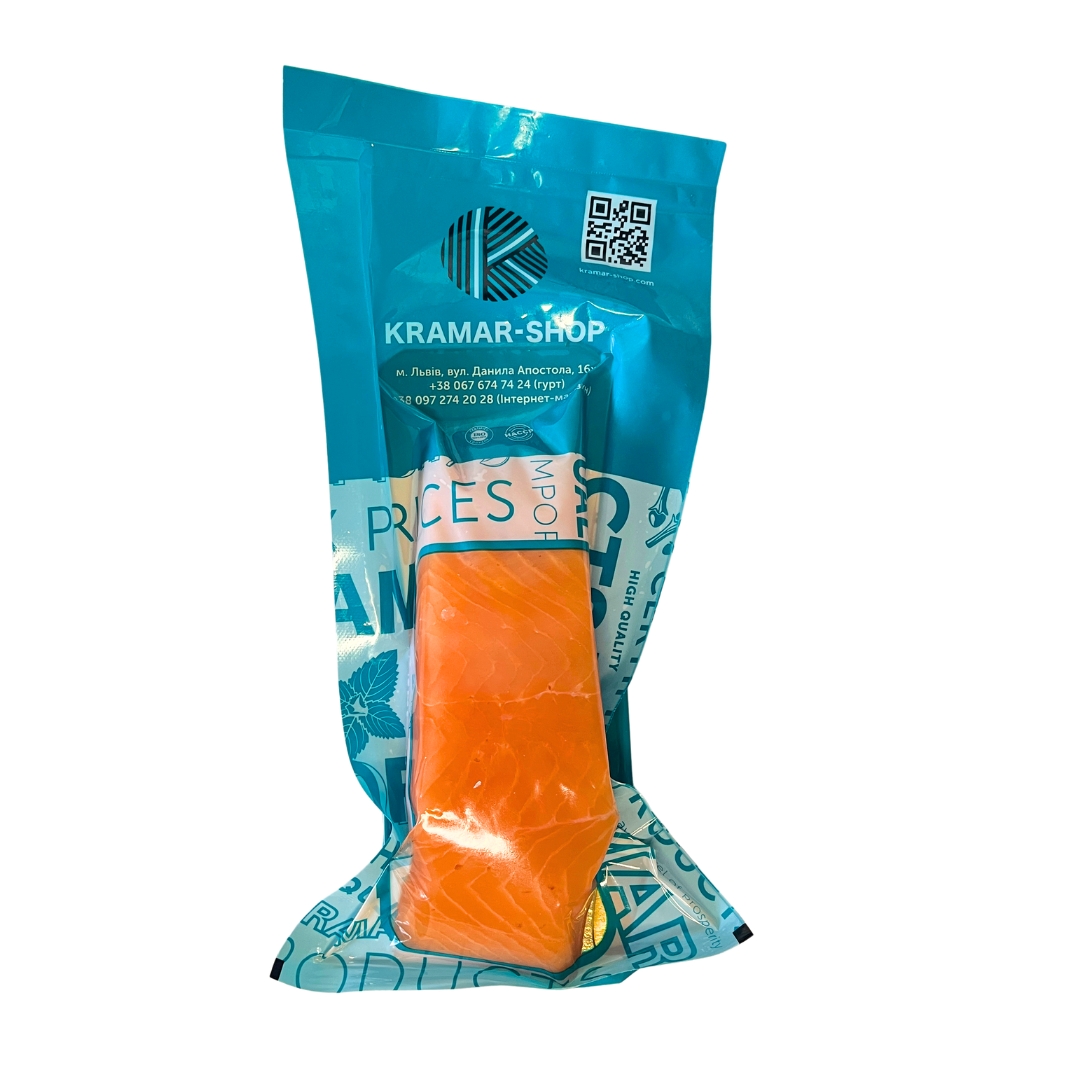 Лосось спец посолу філе шматок на шкірі_1