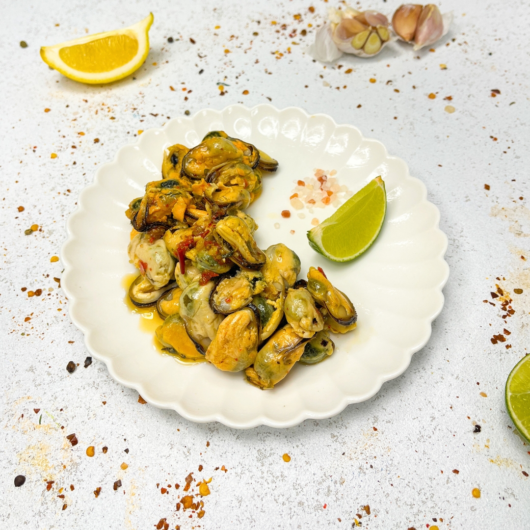 Мідії солені в олії з маринадом Мексика з посипкою 280г_4