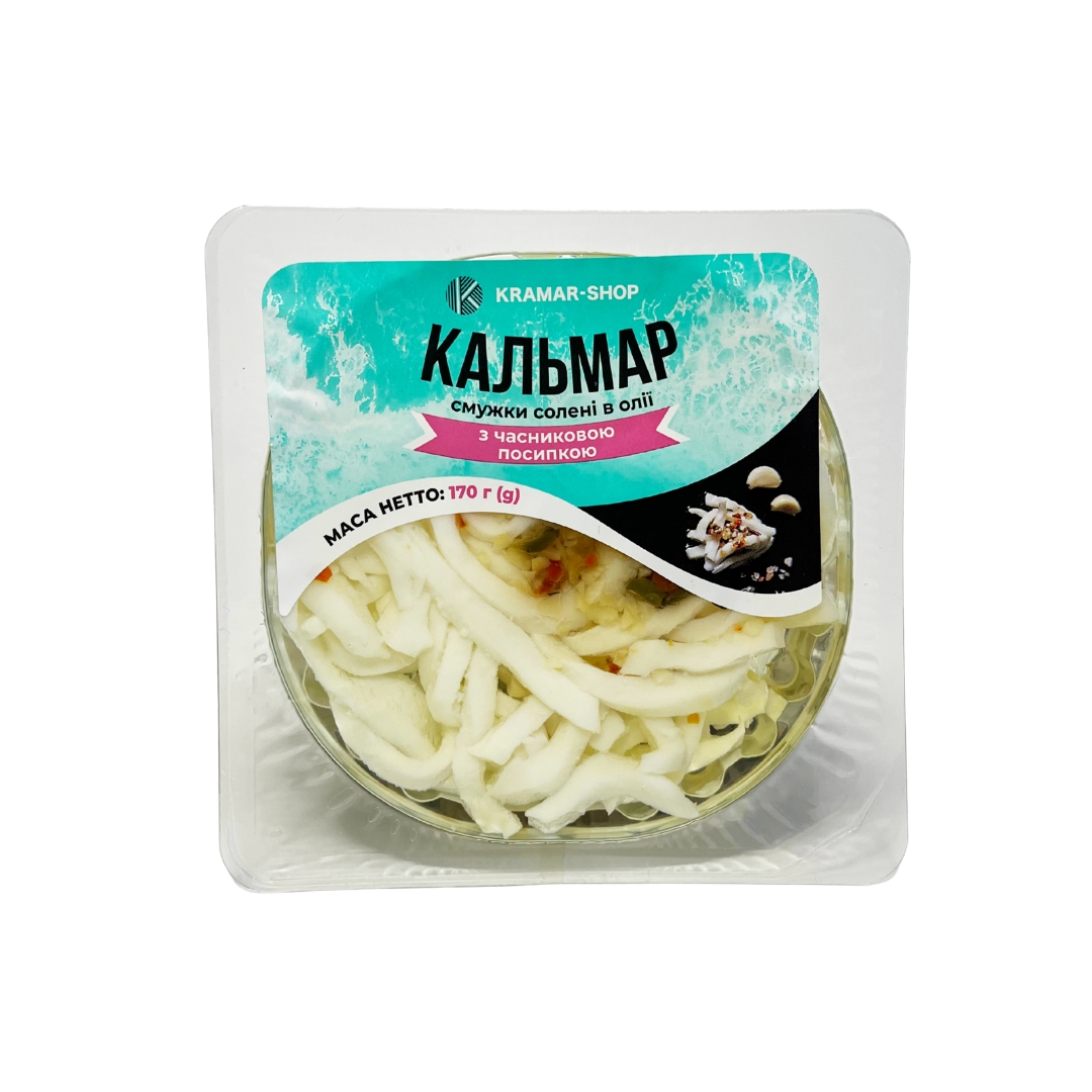 Кальмар солений в олії з часниковою посипкою (280 г)_1